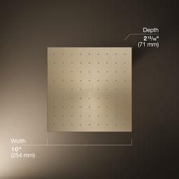 Kohler Contemporary Square 10'' single-function rainhead, 1.75 gpm - Vibrant Brushed Bronze - image 3