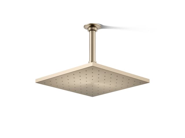 Kohler Contemporary Square 10'' single-function rainhead, 1.75 gpm - Vibrant Brushed Bronze