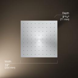 Kohler Contemporary Square 10'' single-function rainhead, 2.5 gpm - Polished Chrome - image 3