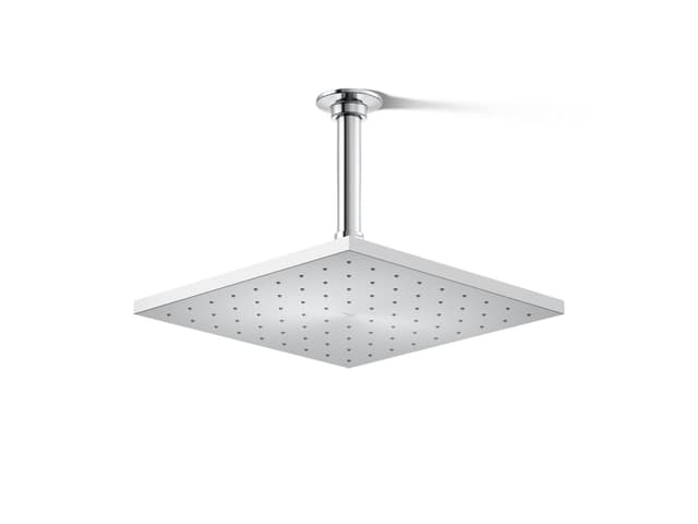 Kohler Contemporary Square 10'' single-function rainhead, 1.75 gpm - Polished Chrome