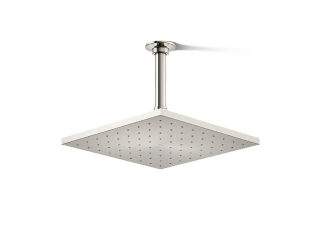 Kohler Contemporary Square 10'' single-function rainhead, 1.75 gpm - Vibrant Polished Nickel