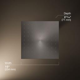 Kohler Contemporary Square 10'' single-function rainhead, 2.5 gpm - Vibrant Titanium - image 3