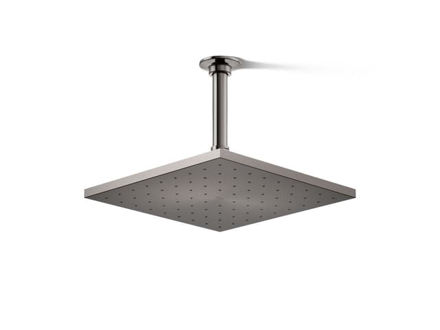 Kohler Contemporary Square 10'' single-function rainhead, 1.75 gpm - Vibrant Titanium