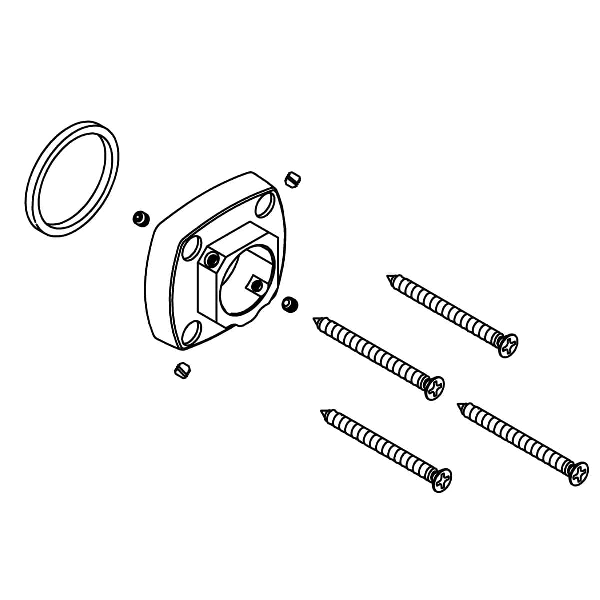 Kohler Genuine Parts WALL Flange KIT - Matte Black by Kohler Genuine Parts