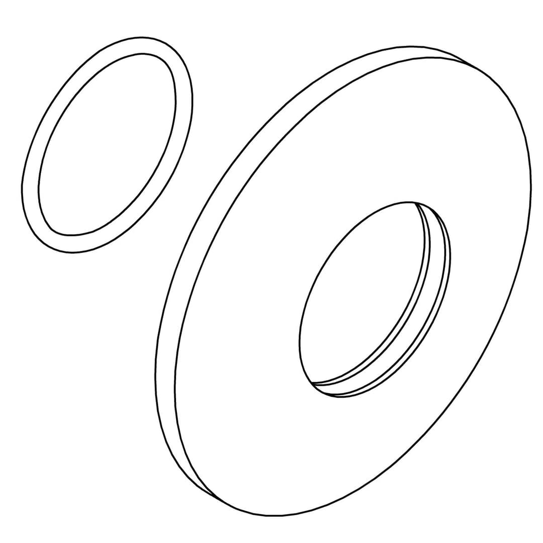 Kohler Genuine Parts Assy, Escutcheon - Matte Black by Kohler Genuine Parts