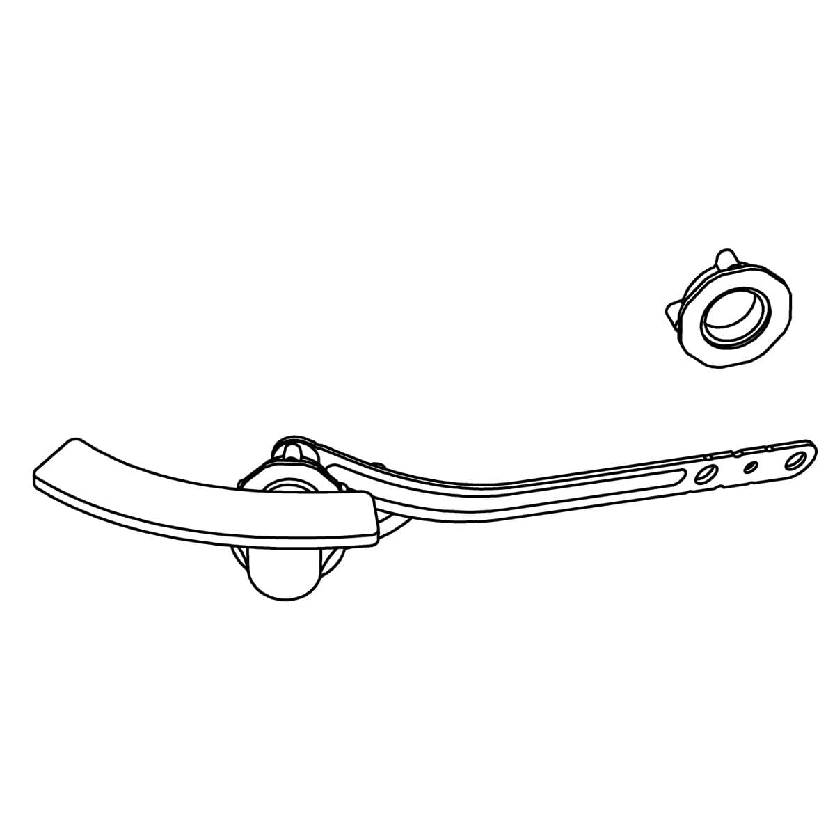 Kohler Genuine Parts LH TRIP Lever - Polished Chrome by Kohler Genuine Parts
