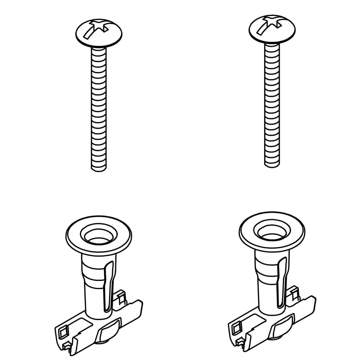 Kohler Genuine Parts TOP Mount Hardware KIT - White by Kohler Genuine Parts