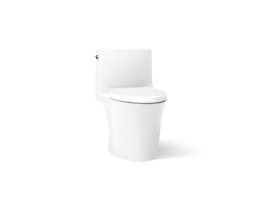 Kohler Veil Hidden cord one-piece elongated toilet with skirted trapway, dual-flush - White by Kohler