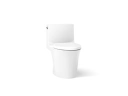 Kohler Veil Hidden cord one-piece elongated toilet with skirted trapway, dual-flush - White - image 1