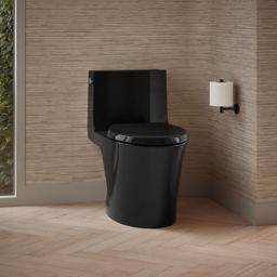 Kohler Veil One-piece elongated toilet with skirted trapway, dual-flush - Black - image 2