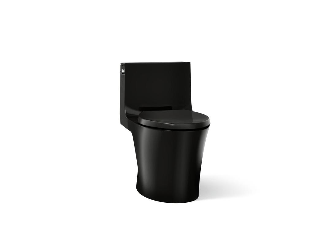 Kohler Veil One-piece elongated toilet with skirted trapway, dual-flush - Black by Kohler