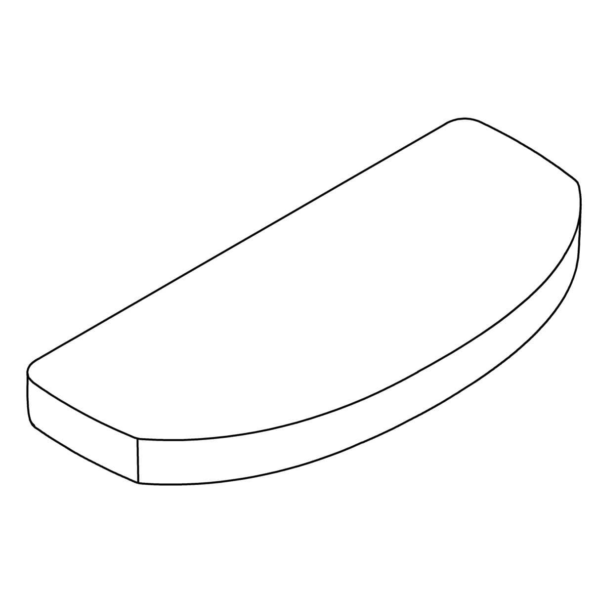 Kohler Genuine Parts Cover, Tank, Close Coupled - White by Kohler Genuine Parts