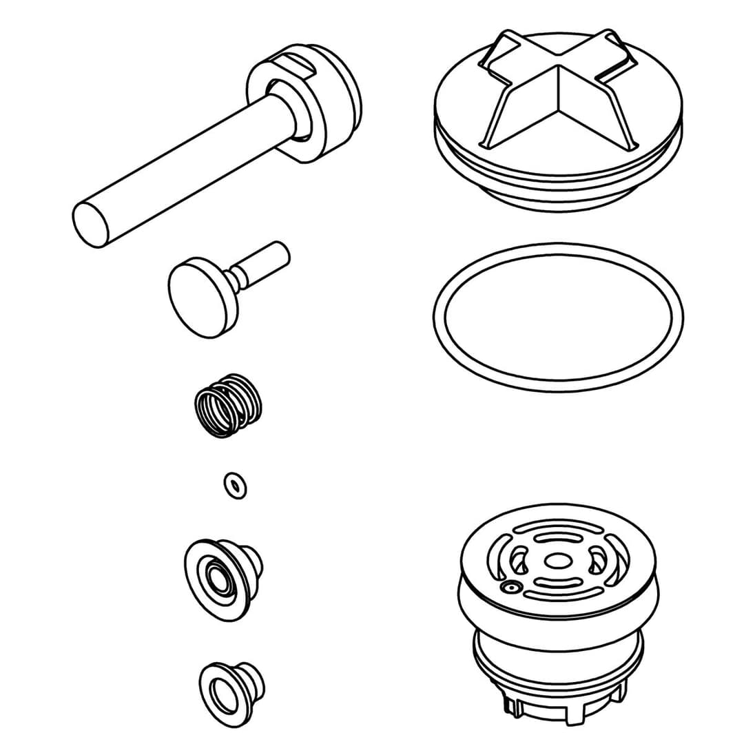 Kohler Genuine Parts Service KIT, 0.5 GPF Manual UFV - Polished Chrome by Kohler Genuine Parts