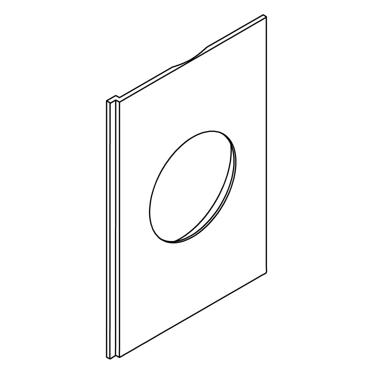 Kohler Genuine Parts TRIM Plate - Vibrant Brushed Moderne Brass by Kohler Genuine Parts
