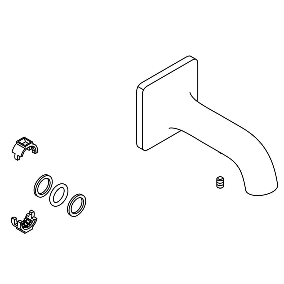 Kohler Genuine Parts Assembly, TUB Spout - Vibrant Brushed Nickel by Kohler Genuine Parts