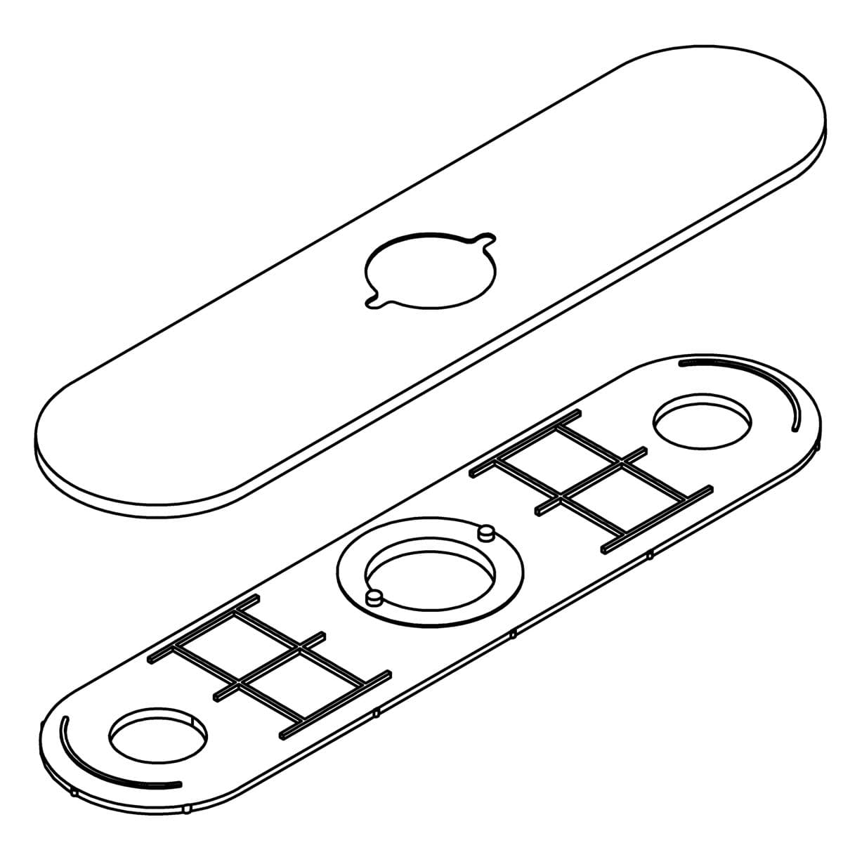 Kohler Genuine Parts Escutcheon Assembly - Matte Black by Kohler Genuine Parts