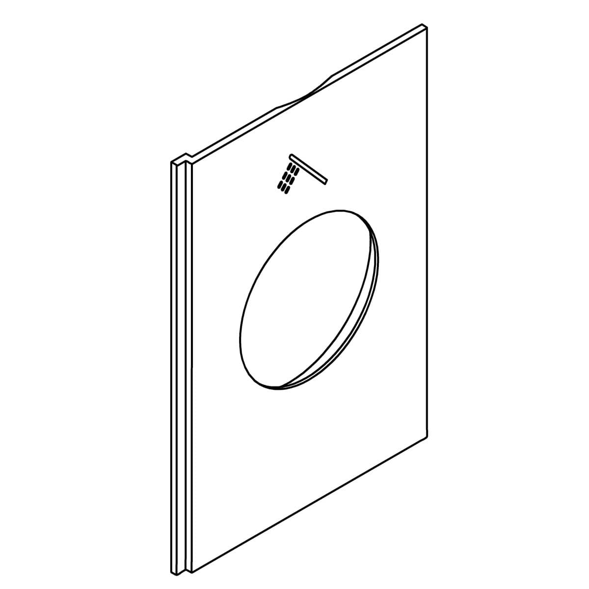 Kohler Genuine Parts TRIM Plate, ICON - Vibrant Brushed Moderne Brass by Kohler Genuine Parts