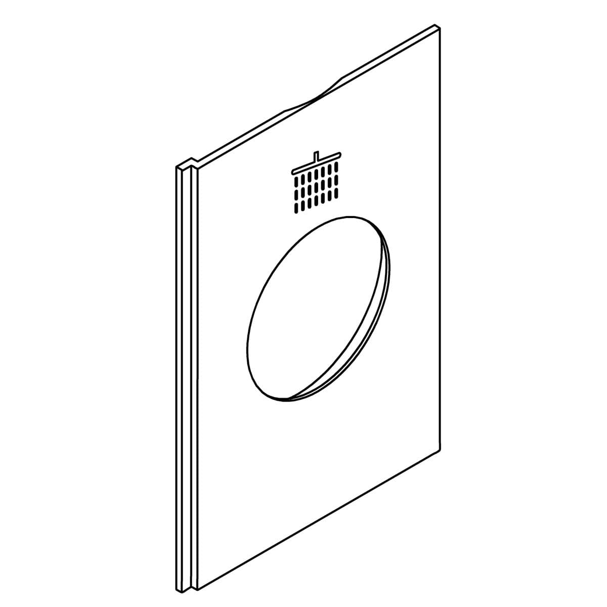 Kohler Genuine Parts TRIM Plate, ICON - Vibrant Brushed Moderne Brass by Kohler Genuine Parts