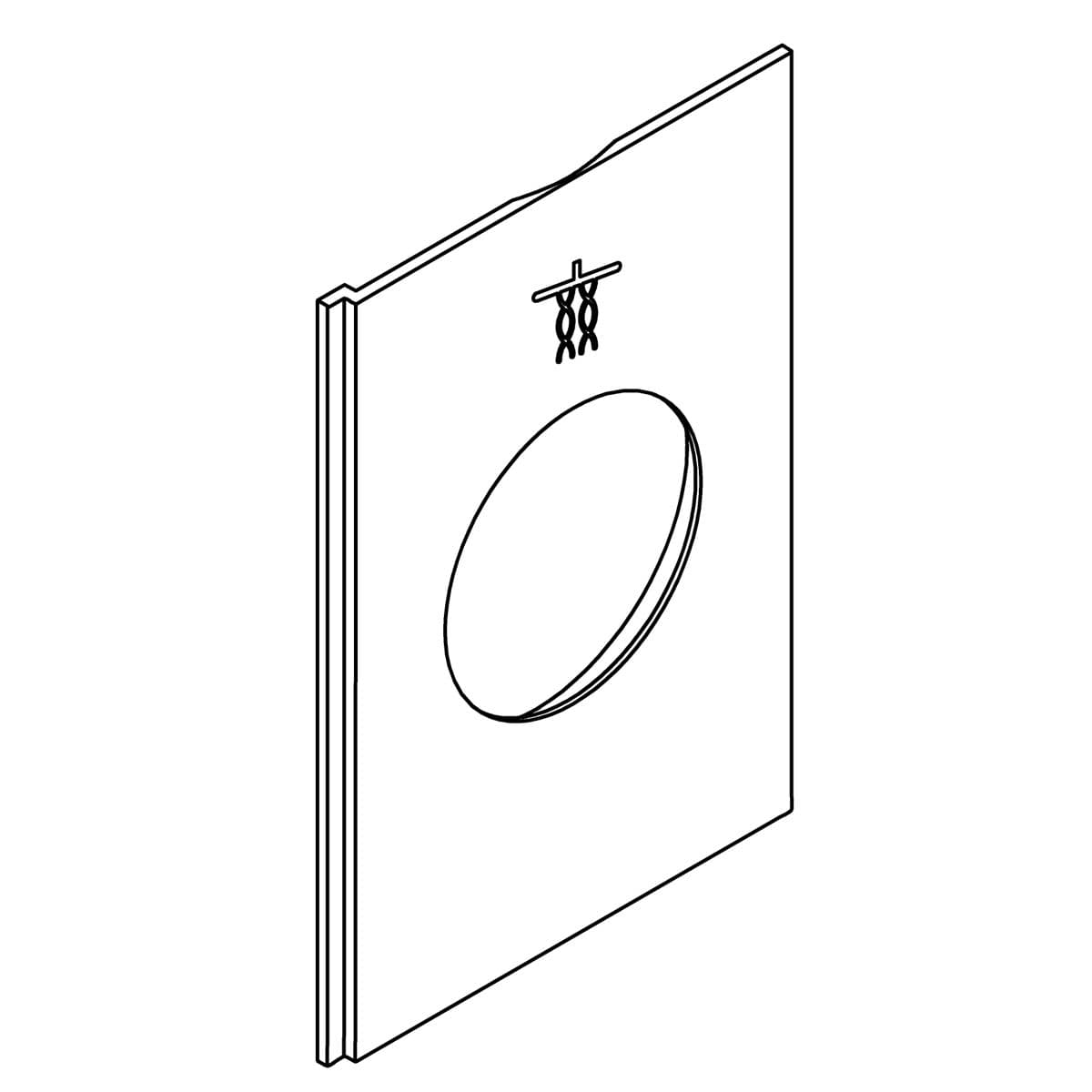 Kohler Genuine Parts TRIM Plate, ICON - Vibrant Brushed Moderne Brass by Kohler Genuine Parts