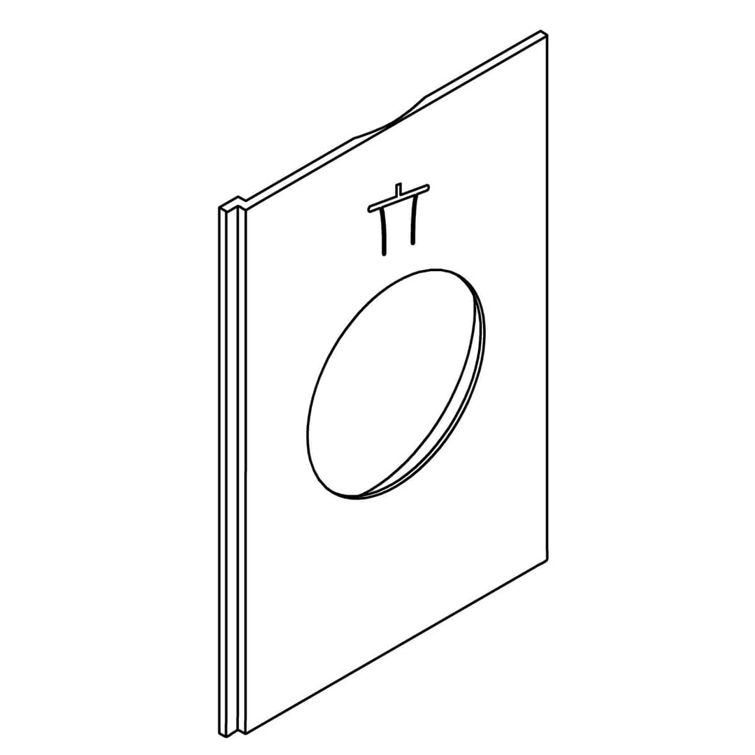 Kohler Genuine Parts TRIM Plate, ICON - Vibrant Brushed Moderne Brass by Kohler Genuine Parts