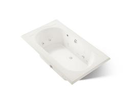 Kohler Memoirs 72'' x 42'' drop-in Effervescence whirlpool bath - Biscuit - image 1