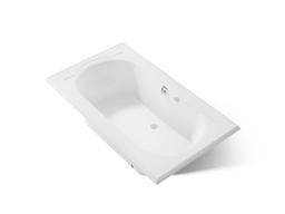 Kohler Memoirs 72'' x 42'' drop-in Heated BubbleMassageE air bath - White - image 1