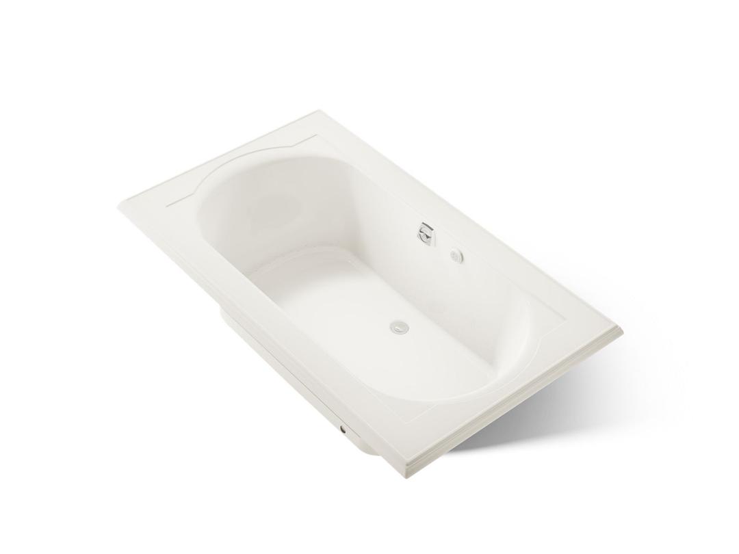 Kohler Memoirs 72'' x 42'' drop-in Heated BubbleMassageE air bath - Biscuit by Kohler