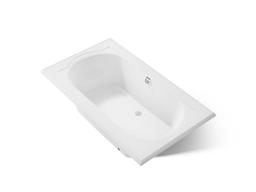 Kohler Memoirs 72'' x 42'' drop-in Heated BubbleMassageE air bath with Bask heated surface - White - image 1