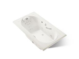 Kohler Memoirs 72'' x 42'' drop-in heated whirlpool bath - Biscuit - image 1