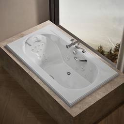 Kohler Memoirs 72'' x 42'' drop-in Effervescence whirlpool bath - White - image 2