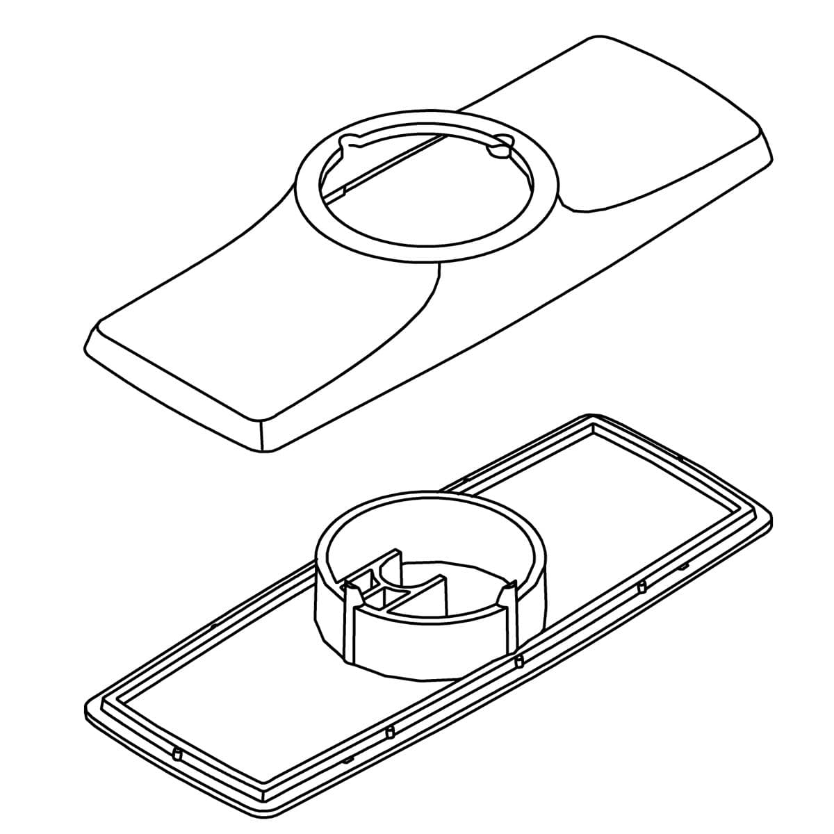 Kohler Genuine Parts KIT, Three HOLE Escutcheon - Matte Black by Kohler Genuine Parts
