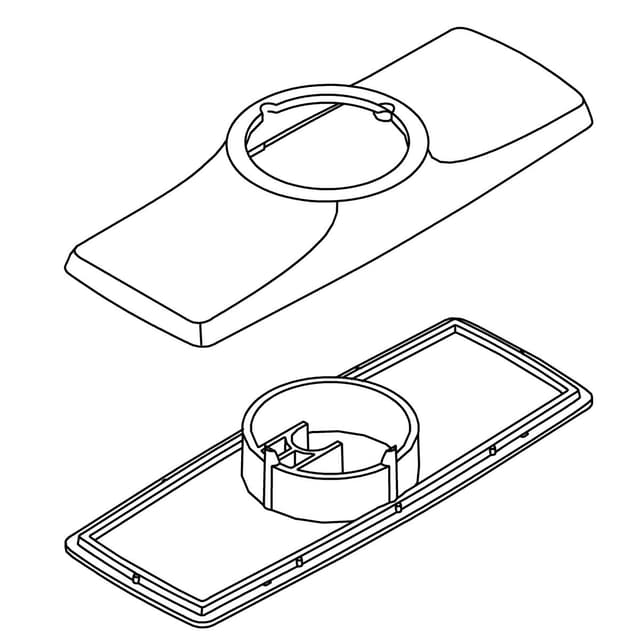 Kohler Genuine Parts KIT, Three HOLE Escutcheon - Matte Black