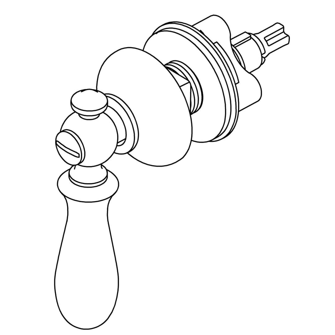 Kohler Genuine Parts Harken Single Flush TRIP Lever - Polished Chrome by Kohler Genuine Parts