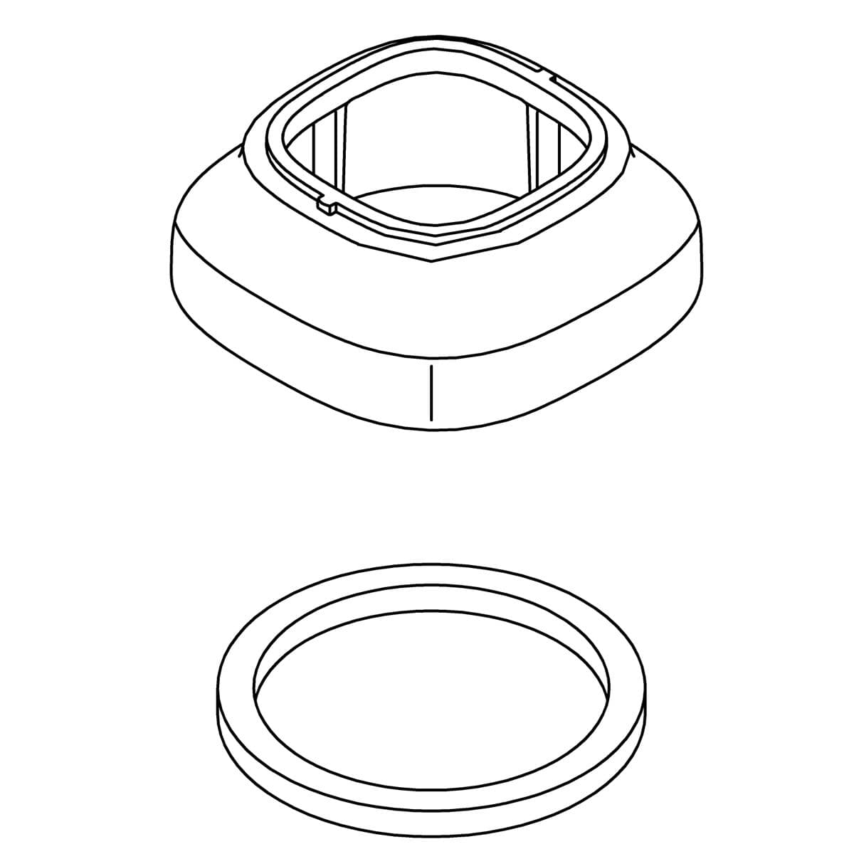 Kohler Genuine Parts Single HOLE Escutcheon KIT - Matte Black by Kohler Genuine Parts