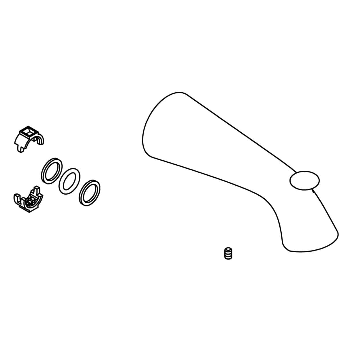 Kohler Genuine Parts Assembly, TUB Spout - Polished Chrome by Kohler Genuine Parts