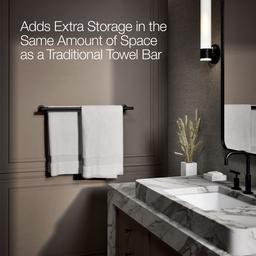 Kohler Purist 24'' Double towel bar - Matte Black - image 4