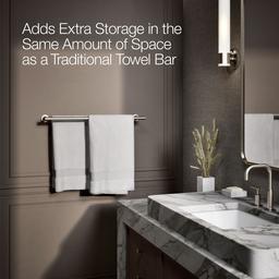 Kohler Purist 24'' Double towel bar - Vibrant Brushed Nickel - image 4