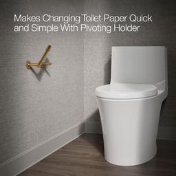 Kohler Purist Pivoting toilet paper holder - Vibrant Brushed Moderne Brass - image 4