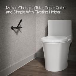 Kohler Purist Pivoting toilet paper holder - Matte Black - image 4