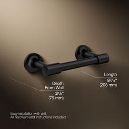Kohler Purist Pivoting toilet paper holder - Matte Black - image 3