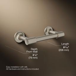 Kohler Purist Pivoting toilet paper holder - Vibrant Brushed Nickel - image 3
