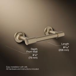 Kohler Purist Pivoting toilet paper holder - Vibrant Brushed Bronze - image 3