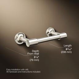 Kohler Purist Pivoting toilet paper holder - Vibrant Polished Nickel - image 3