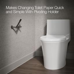 Kohler Purist Pivoting toilet paper holder - Vibrant Titanium - image 4