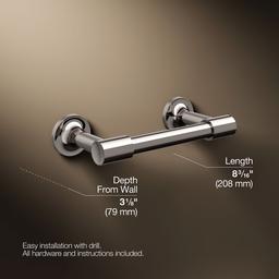 Kohler Purist Pivoting toilet paper holder - Vibrant Titanium - image 3
