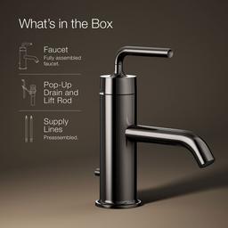 Kohler Purist Single-handle bathroom sink faucet with Straight Lever handle, 1.2 gpm - Vibrant Titanium - image 2