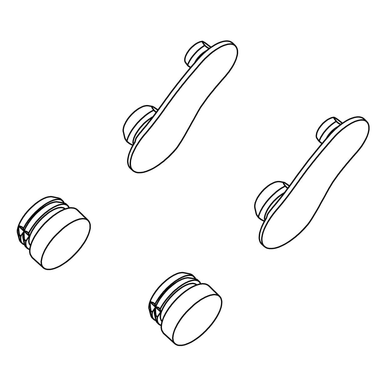 Kohler Genuine Parts KIT, SEAT Bumpers - White by Kohler Genuine Parts