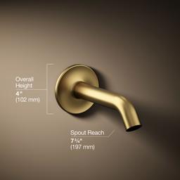 Kohler Purist Wall-mount bath spout - Vibrant Brushed Moderne Brass - image 3
