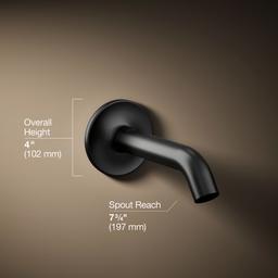 Kohler Purist Wall-mount bath spout - Matte Black - image 3