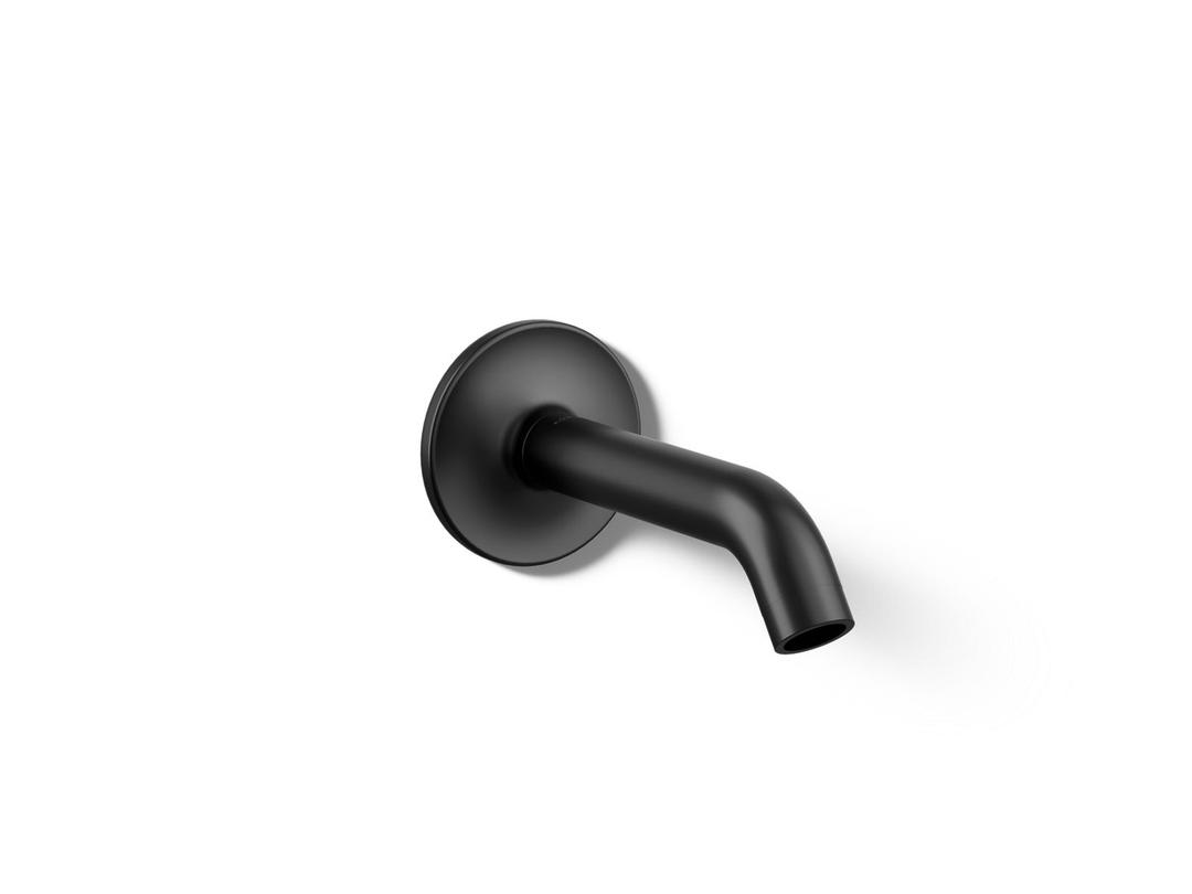 Kohler Purist Wall-mount bath spout - Matte Black by Kohler